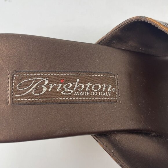 Brighton Summer Leopard Print Cork Wedge Sandals Size 6.5 - Picture 6 of 10